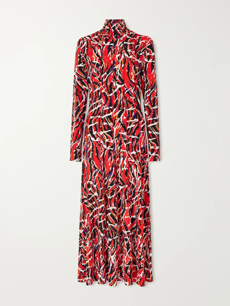 Mabel printed jersey maxi dress