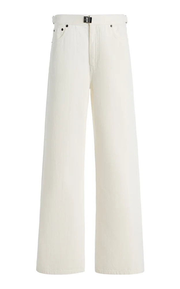 Buckle Mid-Rise Jeans