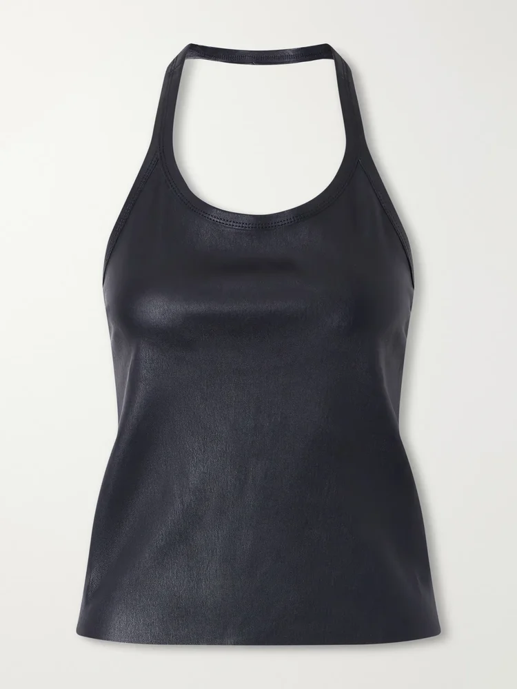 Cherry leather tank