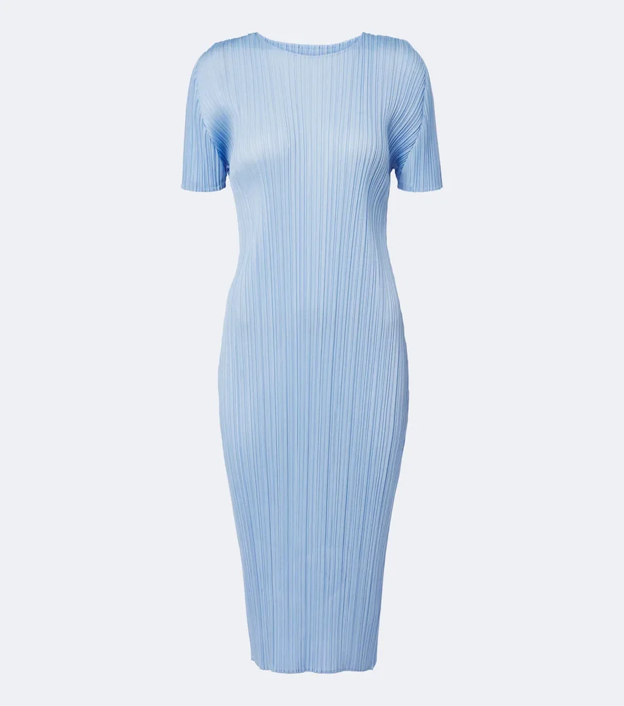 Monthly Colors: August pleated midi dress