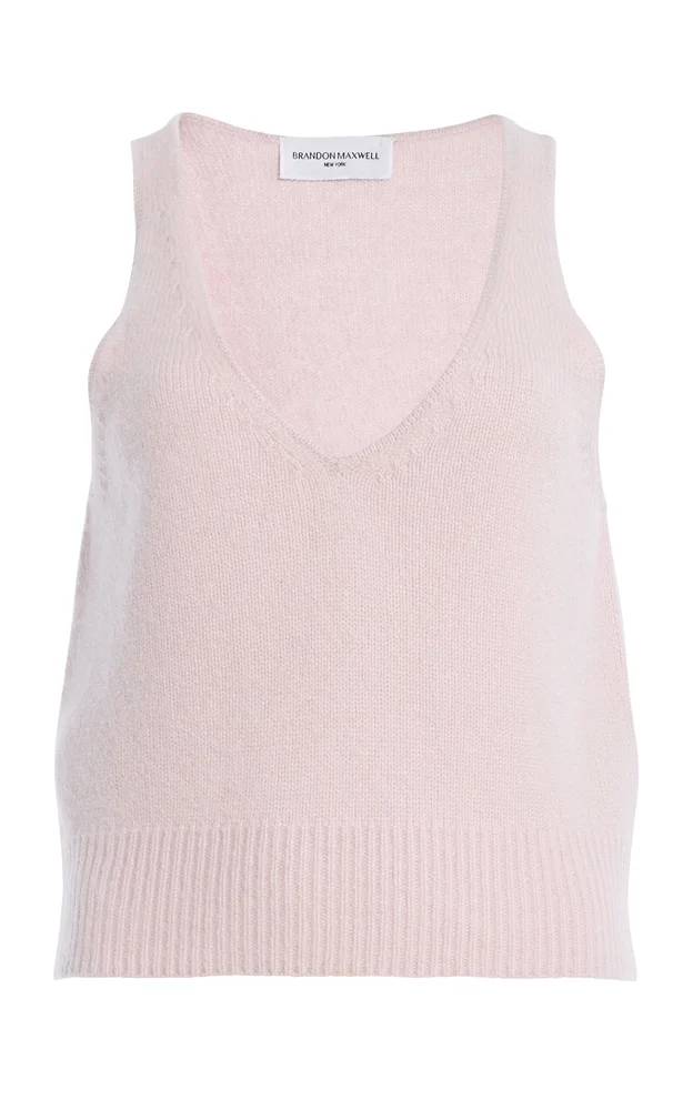 The Reese V-Neck Cashmere-Silk Tank Top
