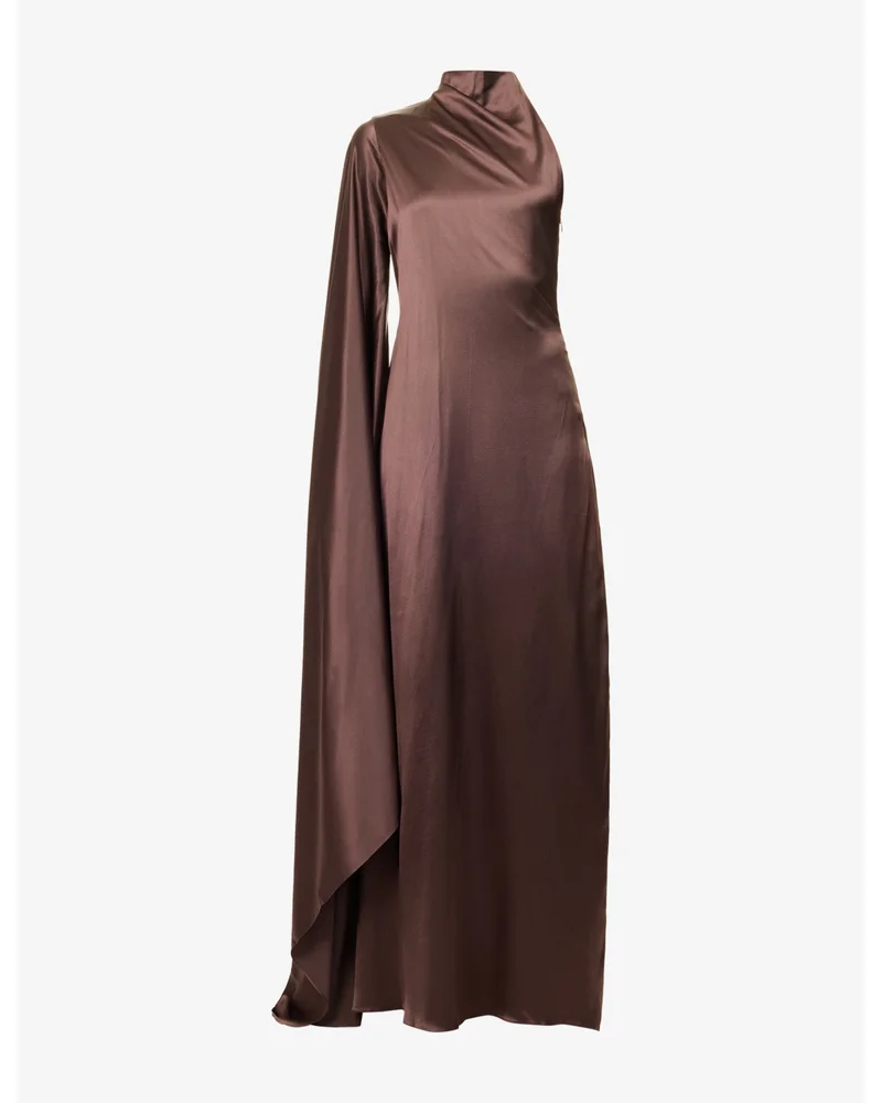 Patty Asymmetric Silk Maxi Dress