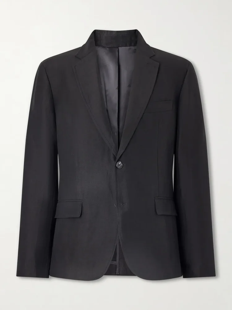 Skeleton Wool and Linen-Blend Suit Jacket