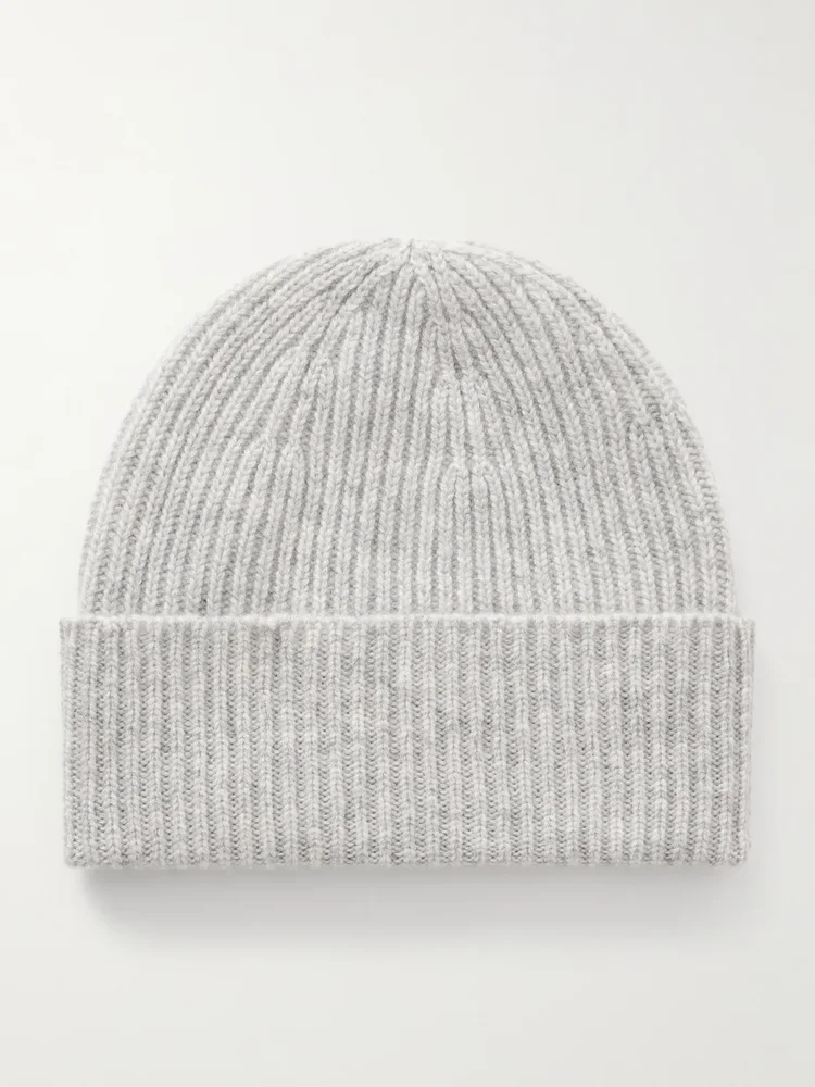 Ribbed Cashmere Beanie