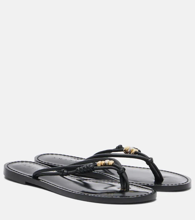 Kiwayu leather thong sandals