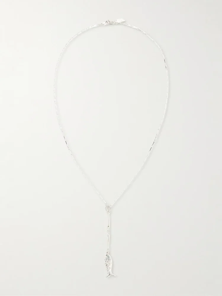 Pesca sterling silver and aquamarine necklace