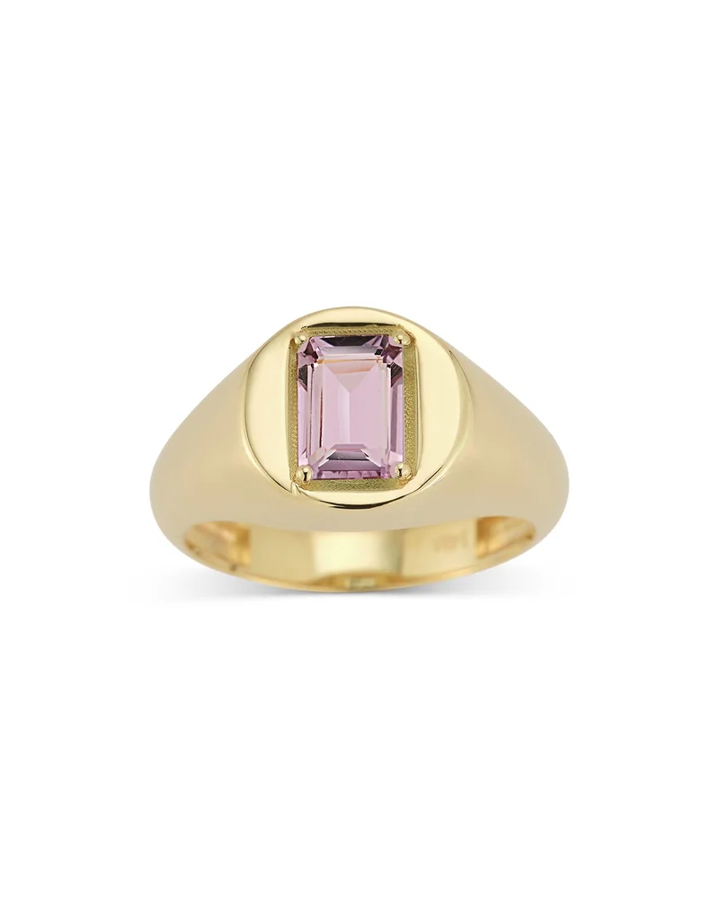 14K Yellow Gold Stone Signet Ring Collection
