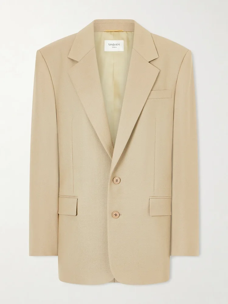 Wool and silk-blend blazer