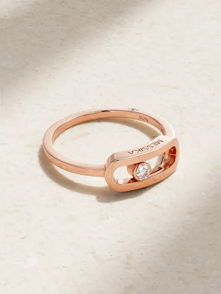 Move Uno 18-karat rose gold diamond ring