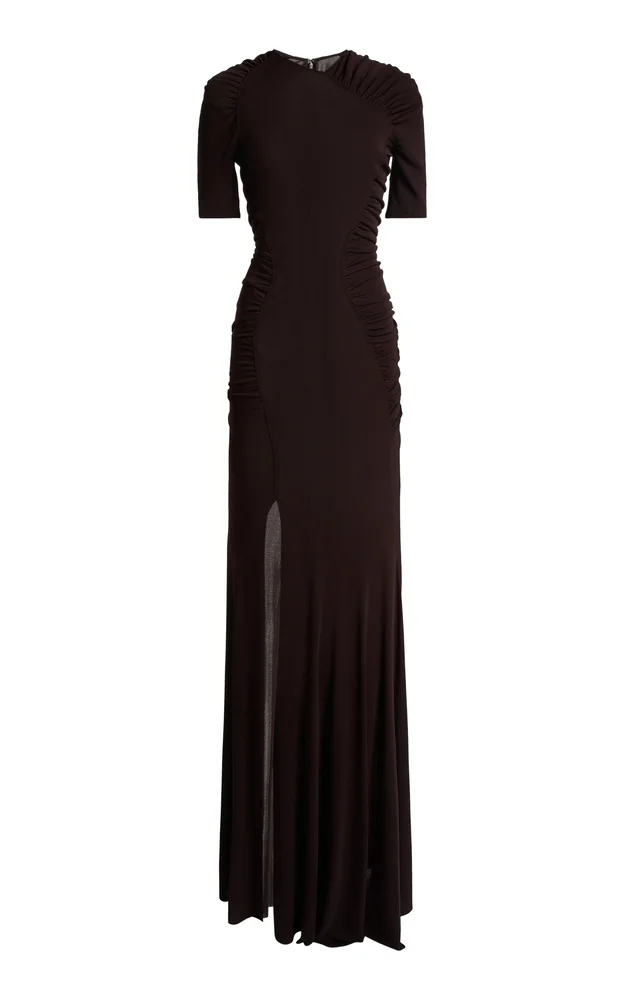 Gathered Crepe Jersey Gown
