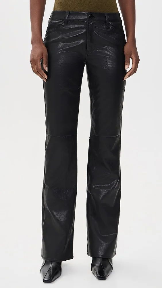 The Better Than Faux Leather Low Rise Boot Cut Pants
