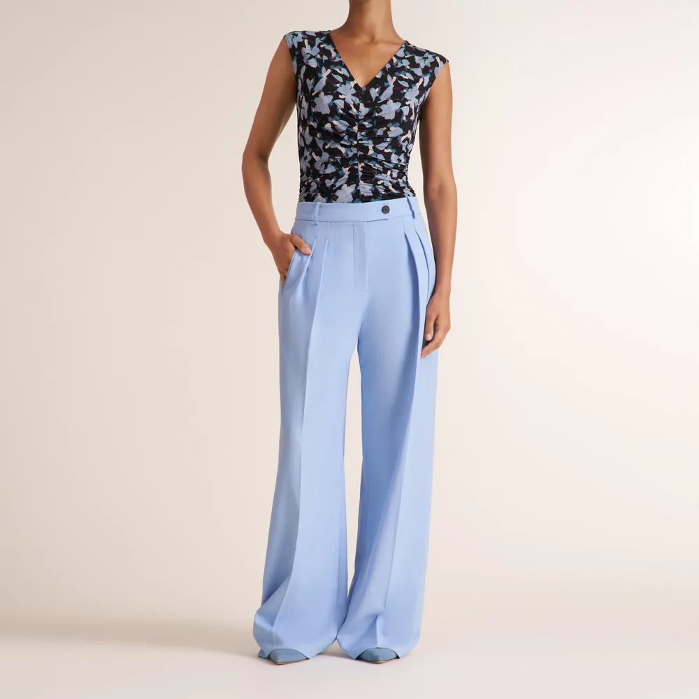 Mmlafleur Bia Pleated Trouser - Air Twill :: Clear Sky
