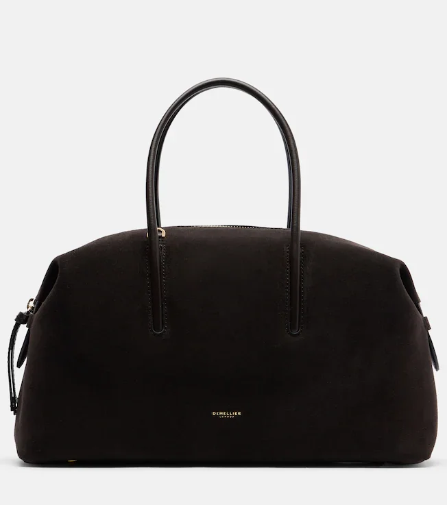 Stockholm Midi suede top-handle bag