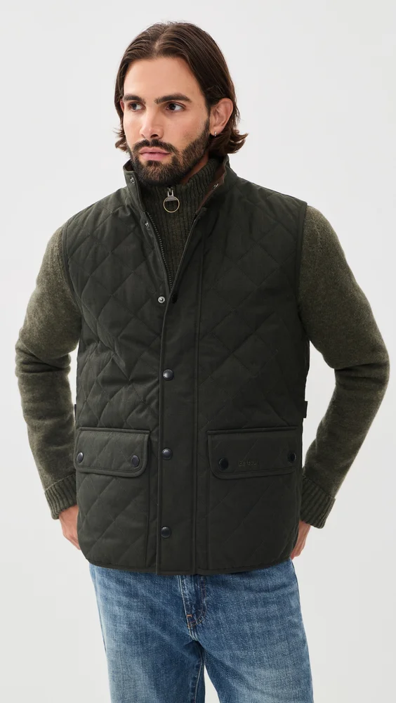 Lux Lowerdale Quilted Vest (Dark Sage)