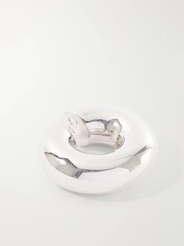 Silver-toned ear cuff