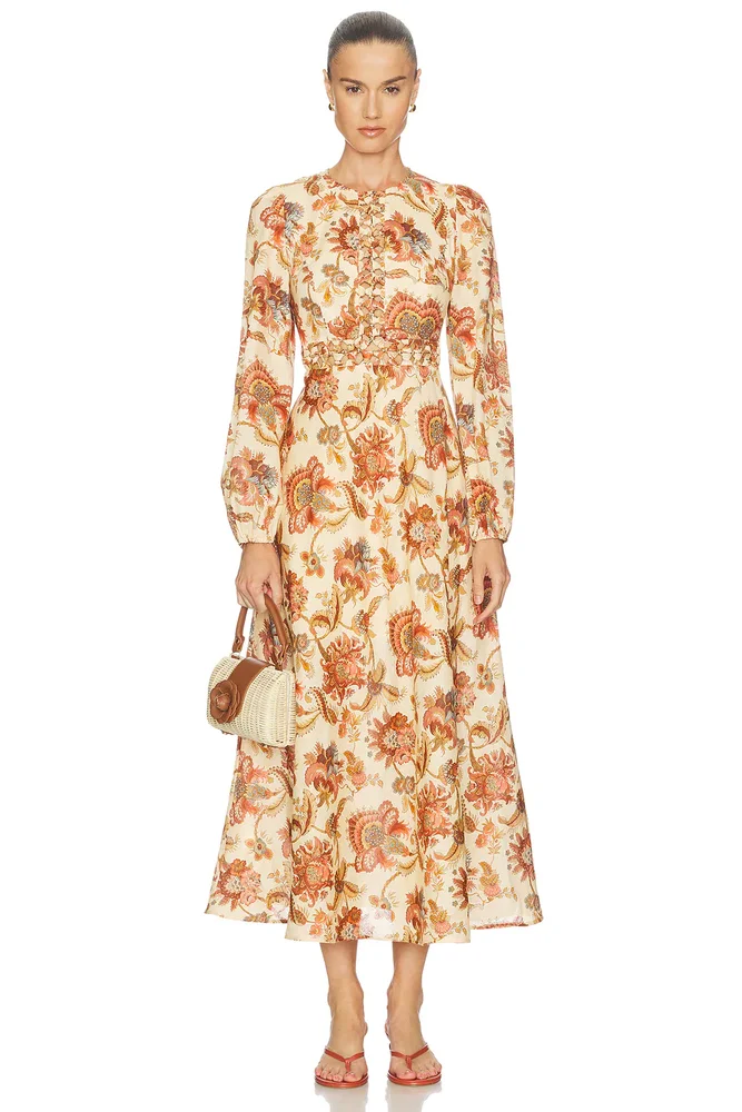 Aster Long Sleeve Midi Dress