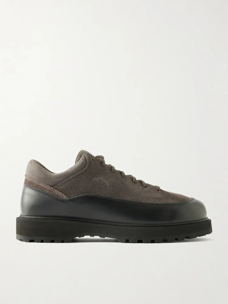 Cornaro Gala Leather-Trimmed Suede Hiking Boots