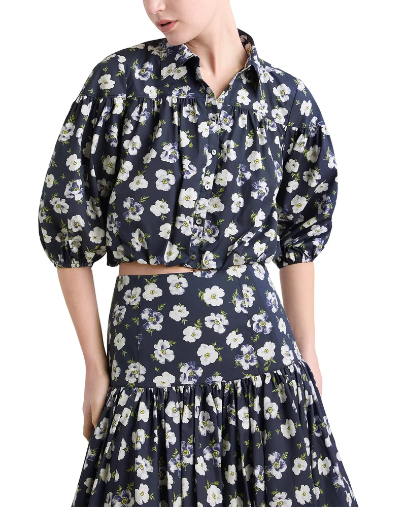 Elysa Mini Tossed Poppies Top