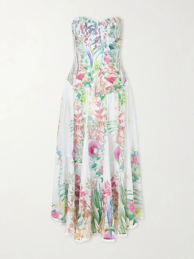 SAU LEE Robyn Off-Shoulder Midi Dress