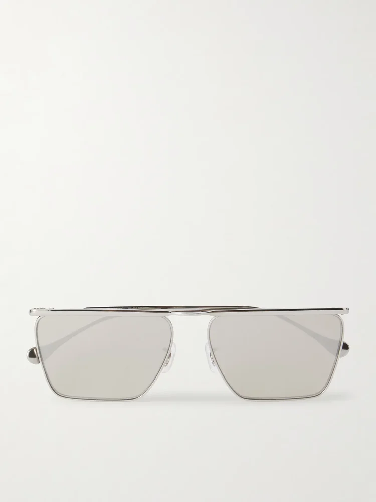 + Jil Sander aviator-style silver-tone sunglasses