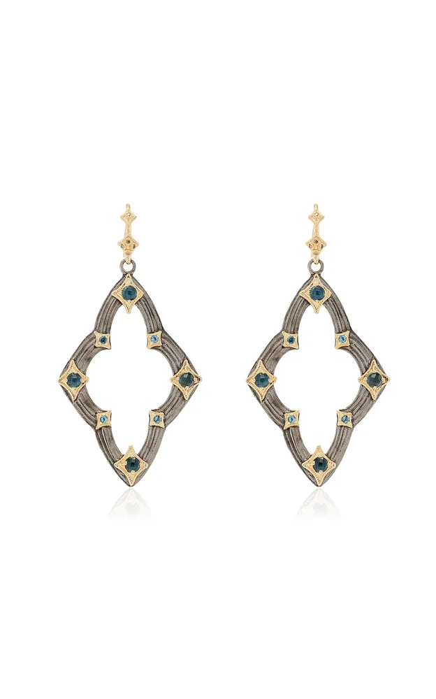 18K Yellow Gold Topaz Earrings