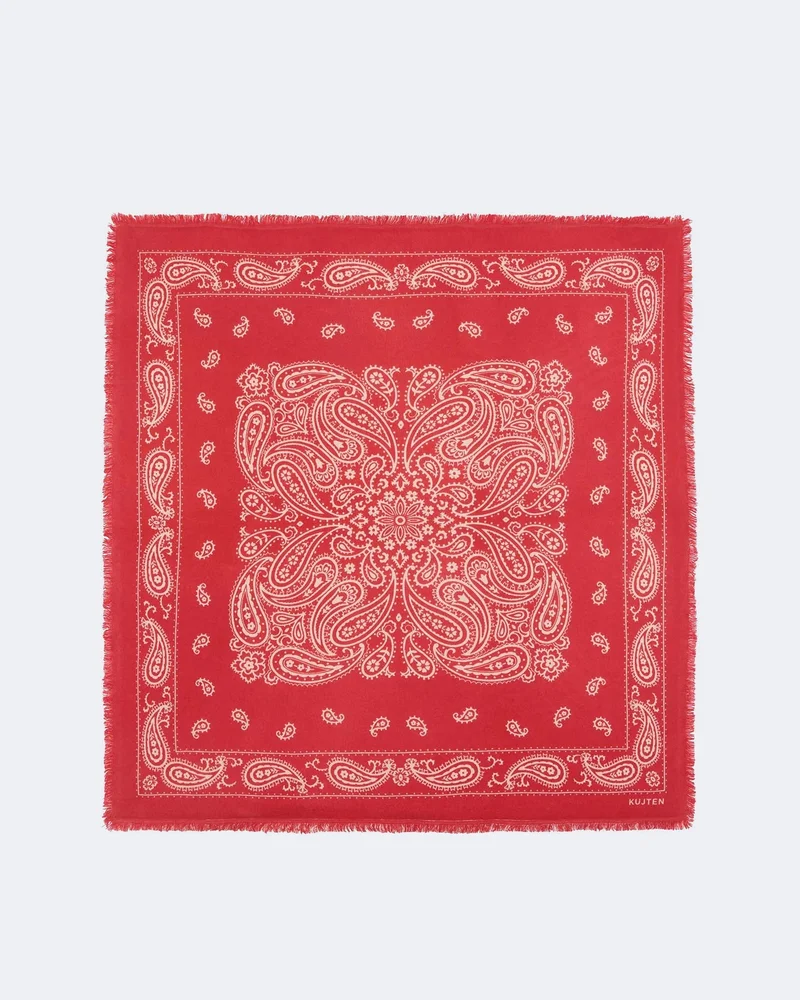 Large Coral Red Aron Bandana