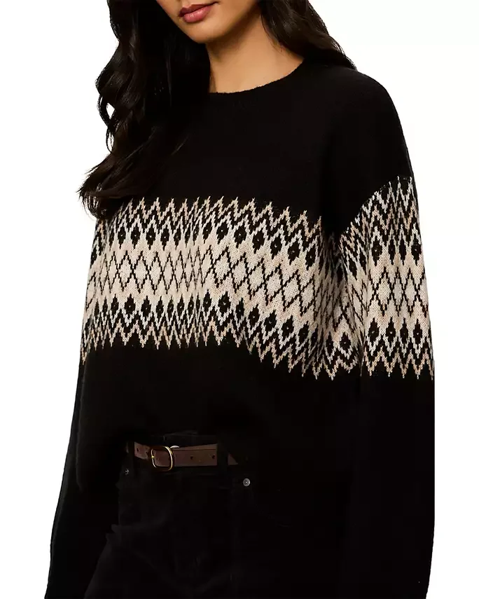 Argyle Crewneck Pullover Sweater