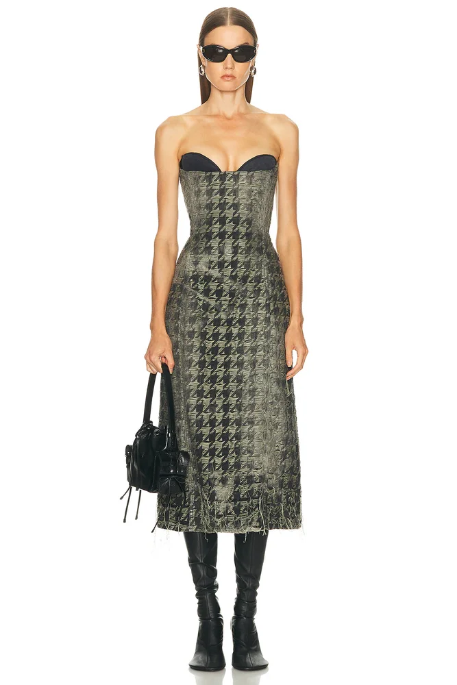 Strapless Midi Dress