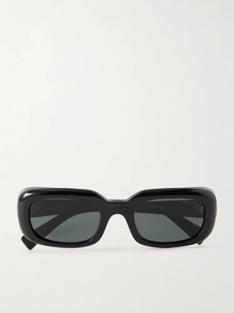 Miu Miu Square-Frame Acetate Sunglasses in Black