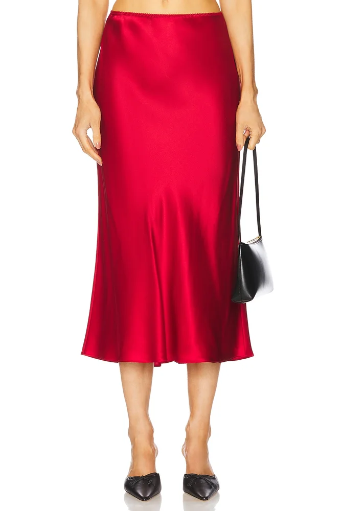 Chana Silk Midi Skirt