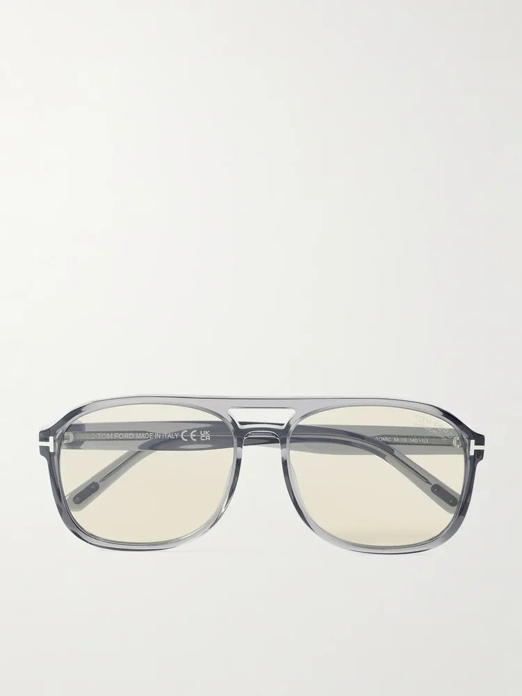 Rosco aviator-style acetate sunglasses
