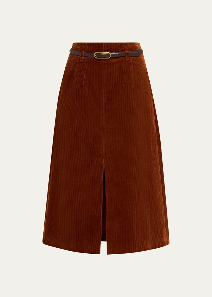 Alexie Corduroy Midi Skirt