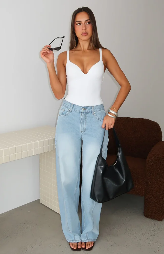 Brown Putney Barrel Leg Jeans