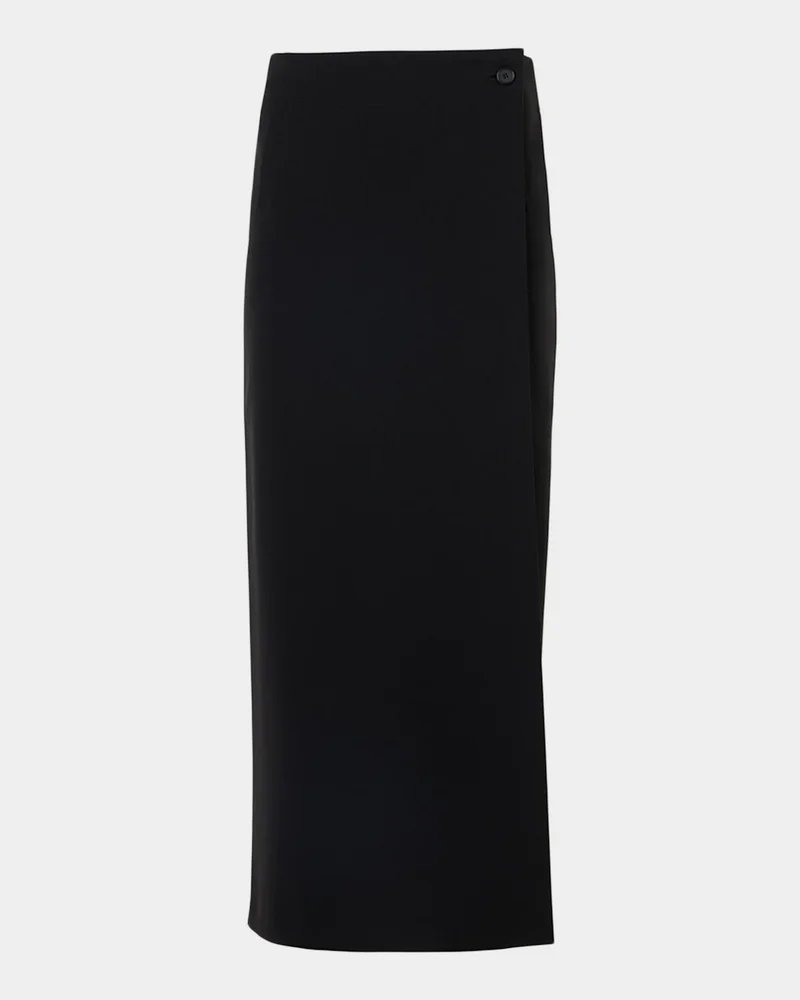 Jersey Wrap Midi Skirt