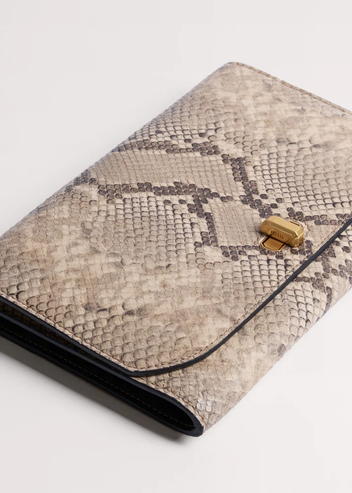 Snake Print Clutch