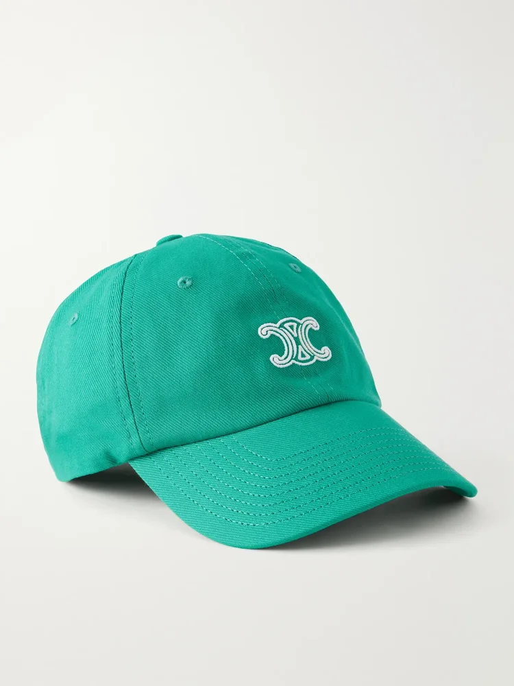 Triomphe Embroidered Cotton-Twill Cap