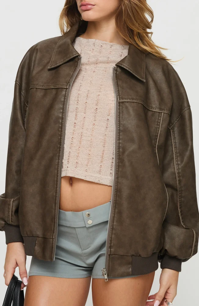 Goldsmith Water Repellent Faux Leather Jacket
