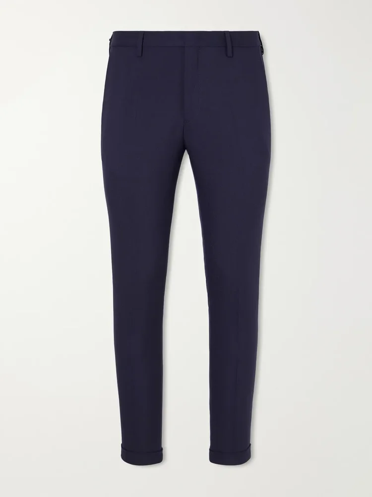 Tapered Wool-Hopsack Suit Trousers