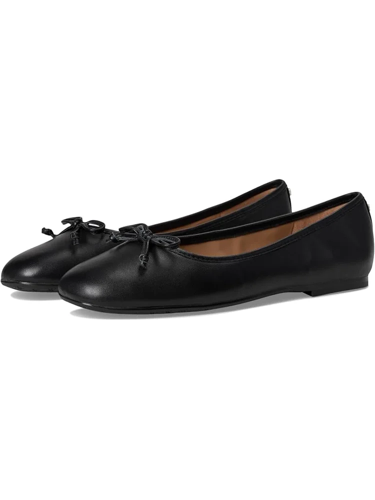 Alie Ballet Flat in Black Leather