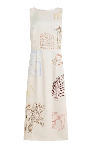 Sleeveless Midi Shift Dress
