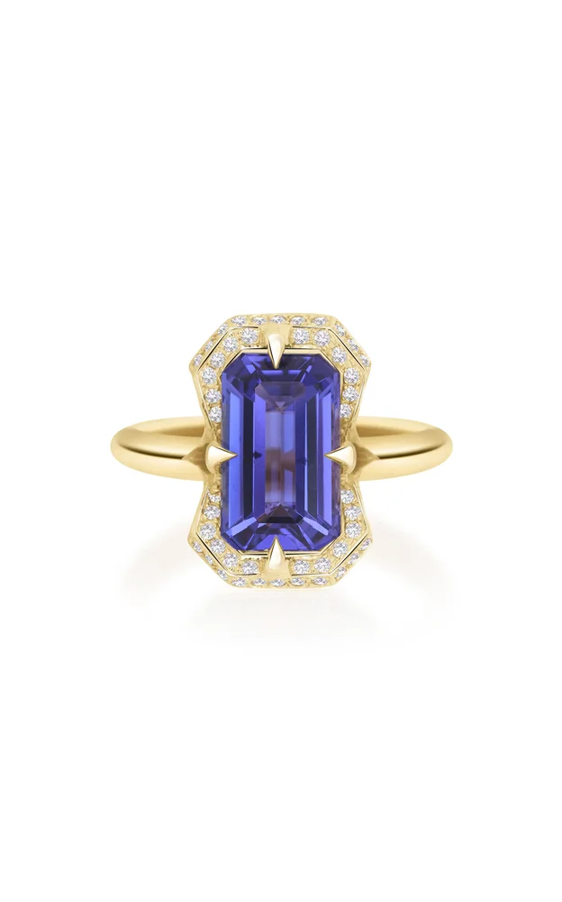 18K Yellow Gold Tanzanite Aurora Ring