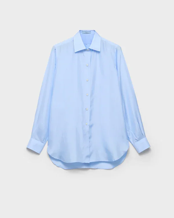 Silk poplin shirt