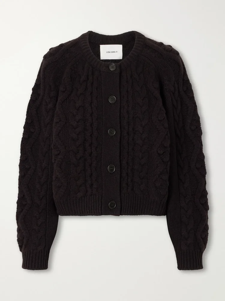 Winroe cable-knit cashmere cardigan