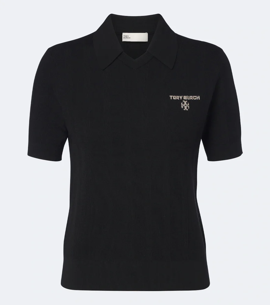 Logo wool polo sweater