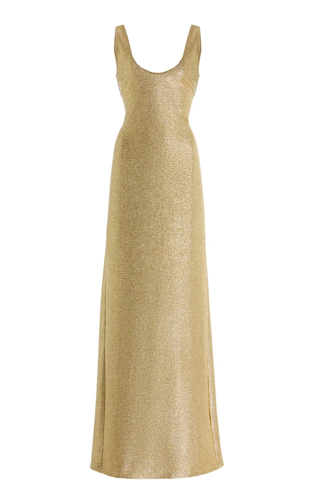 Exclusive La Isla Nina Metallic Jersey Maxi Dress