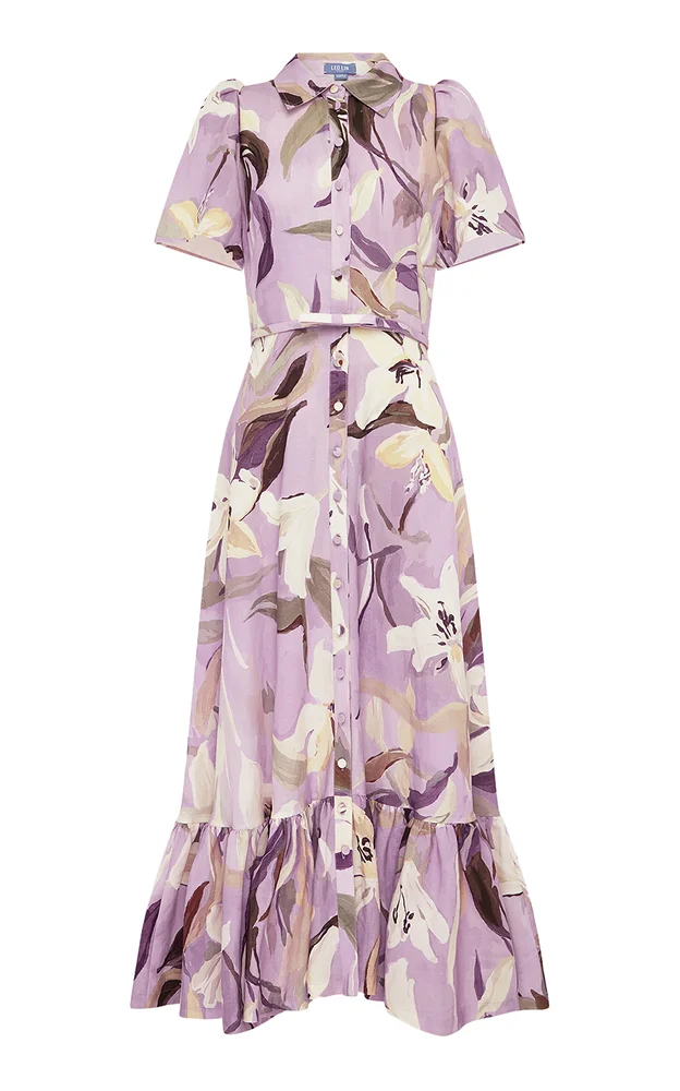 Becca Linen-Blend Midi Dress