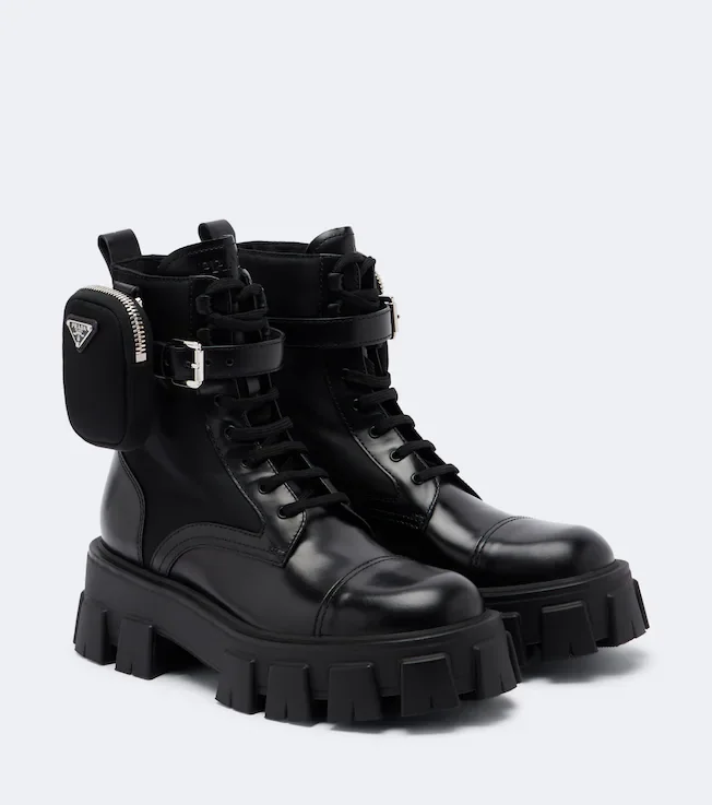 Monolith leather ankle boots