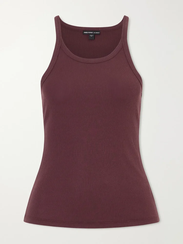 Ribbed Supima cotton-blend tank