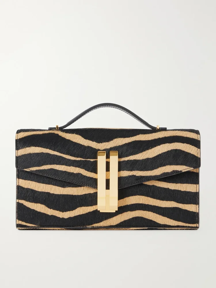 The Vancouver zebra-effect calf-hair clutch