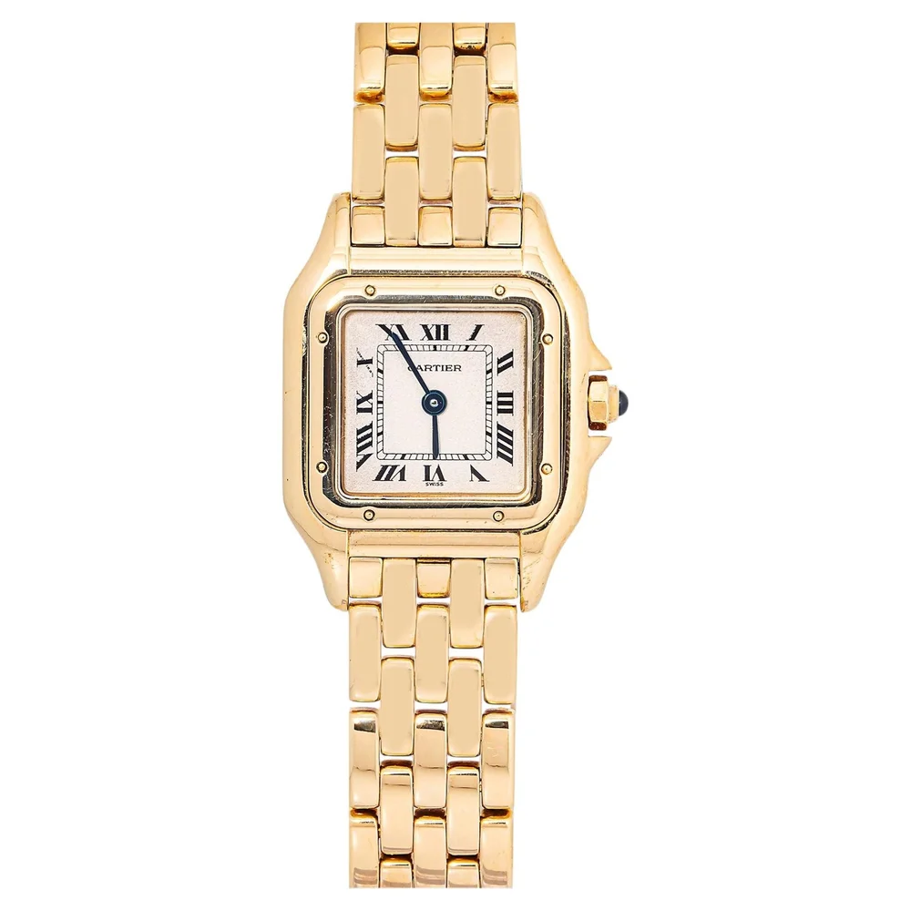 Pre-Owned Panthère Quartz Watch Yellow Gold Champagne Dial